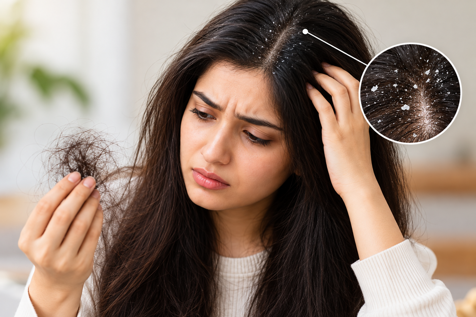 Dandruff cause hairfall